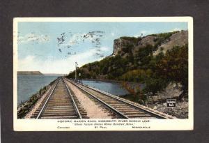 MN Maiden Rock Railroad Train Mississippi River Minneapolis St Paul Minnesota