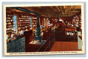 Vintage 1940's Postcard Thomas Edison's Lab Greenfield Village Dearborn Michigan
