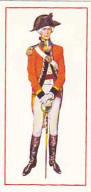Carreras Vintage Cigarette Card Military Uniforms 1976 No 11 Officer 1791 Fir...
