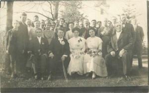 1912 Well Dressed Group photo RPPC real photo postcard 3812