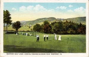 PC GOLF, USA, PA, MONTEREY, GOLF LINKS, Vintage Postcard (b45428)
