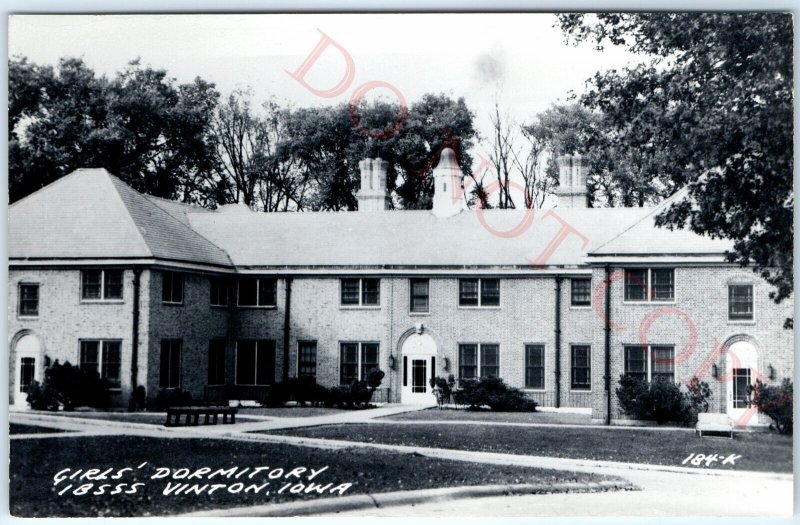 c1950s Vinton, IA RPPC Girls Dorm Iowa Braille and Sight Saving School IBSS A109