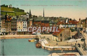 Old Postcard Honfleur Lieutenancy Le Quai Saint Catherine