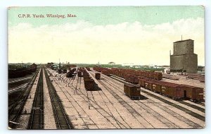 WINNIPEG, Manitoba ~ Canadian Pacific RAILROAD YARDS 1911  Postcard