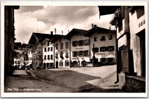 Bad Tolz Jungmayr Platz Germany  Residential Units Real Photo RPPC Postcard