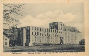 * Germany Schleswig Schloss Gottorp nach dem Brande 1917
