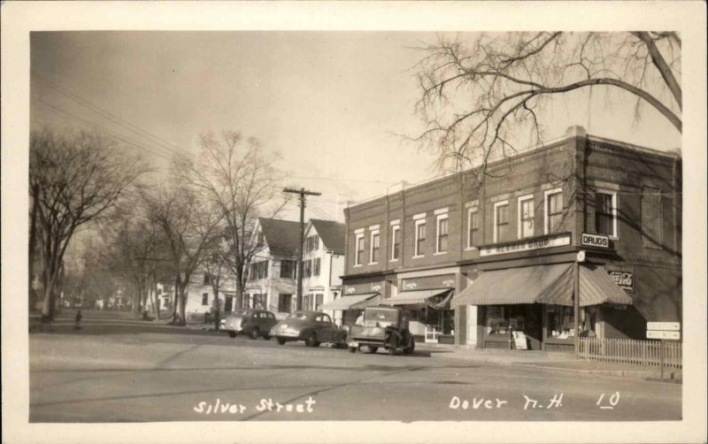 Dover New Hampshire NH Silver Street Scene Truck Real Photo Vintage Postcard