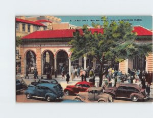 Postcard A Busy Day At The Air Post Office St. Petersburg Florida USA