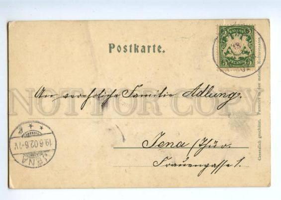 171974 GERMANY GRUSS aus Schloss Banz Vintage embossed PC