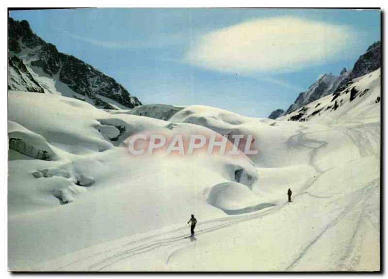 Postcard Modern Ski and Fun Sun snow