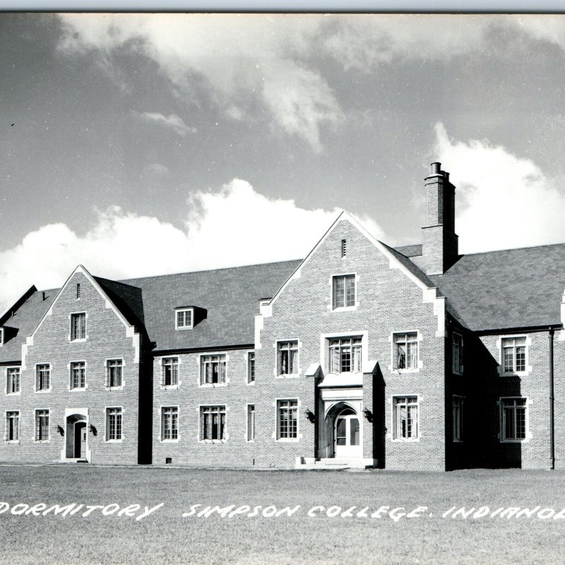 c1950s Indianola, IA RPPC Simpson College Girls Dorm Real Photo Postcard A104
