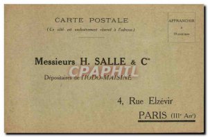 Advertisement Postcard Old Hall Street Iodo Maisine Elzevir Paris 3rd