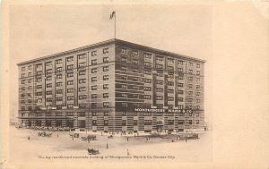 c1910 Postcard: Montgomery Ward Department Store Kansas City MO Concrete Bldg.