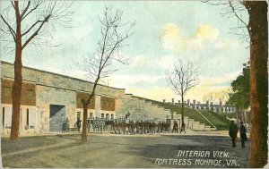 Old Postcard Interior View Fortress Monroe Go