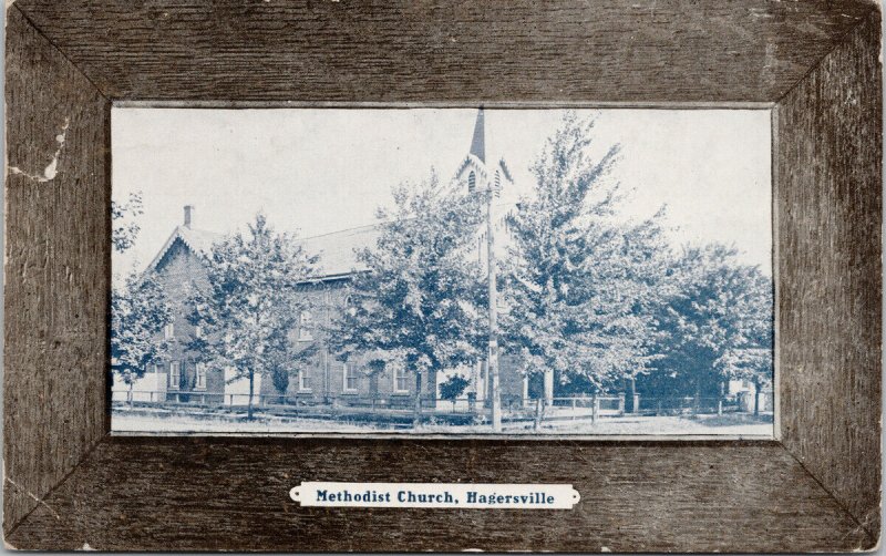 Methodist Church Hagersville Ontario ON c1908 Postcard F16 *as is