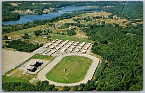 Hinsdale New Hampshire 1960s Postcard Aerial View Hinsdale Raceway Horse Racing