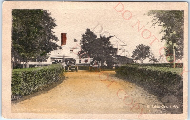 c1910s Minneapolis, MN Minikahda Club Country Club Golf Course Hand Colored A153