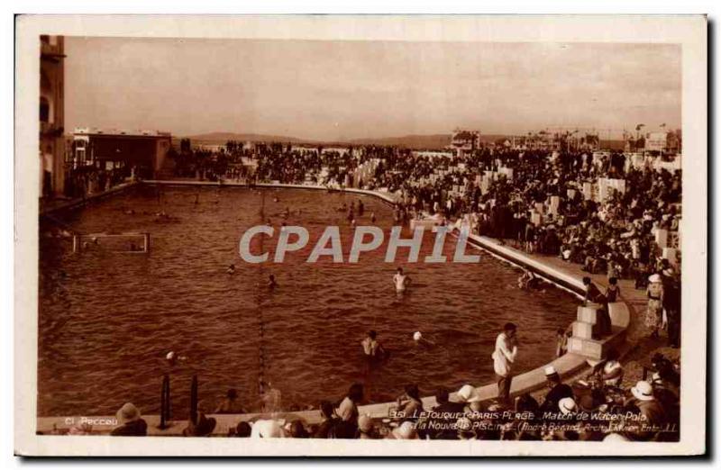 Old Postcard Le Touquet Paris Plage Match Water Polo is the new pool