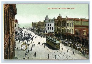 C1910 Columbus Ave Sandusky Ohio Postcard F35E