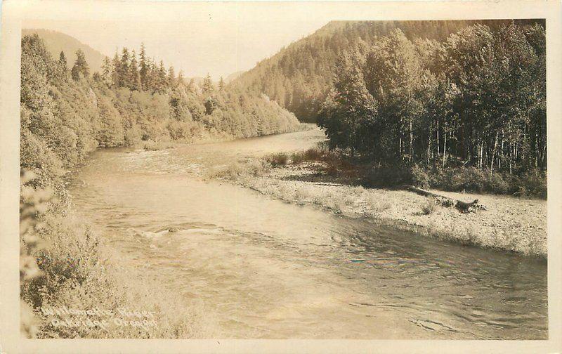 Dahridge Oregon 1940s Wrinkles Willamette River RPPC Photo Postcard 12525