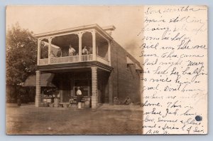 JH1/ Trinway Ohio RPPC Postcard c1910 Ice Cream Shop Store Dresden 14