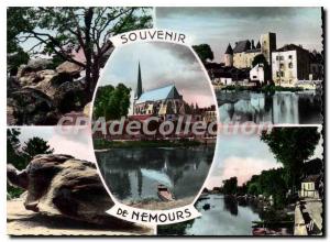 Modern Postcard Souvenir de Nemours (S & M)