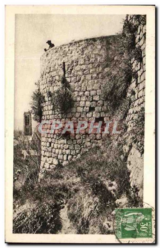 Old Postcard Chateau Thierry Remains of & # 39Ancien feudal Chateau La Tour d...