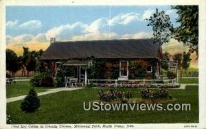 First Log Cabin, Memorial Park in North Platte, Nebraska