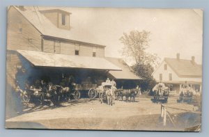 WHOLESALE PRODUCE MARKET ANTIQUE REAL PHOTO POSTCARD RPPC