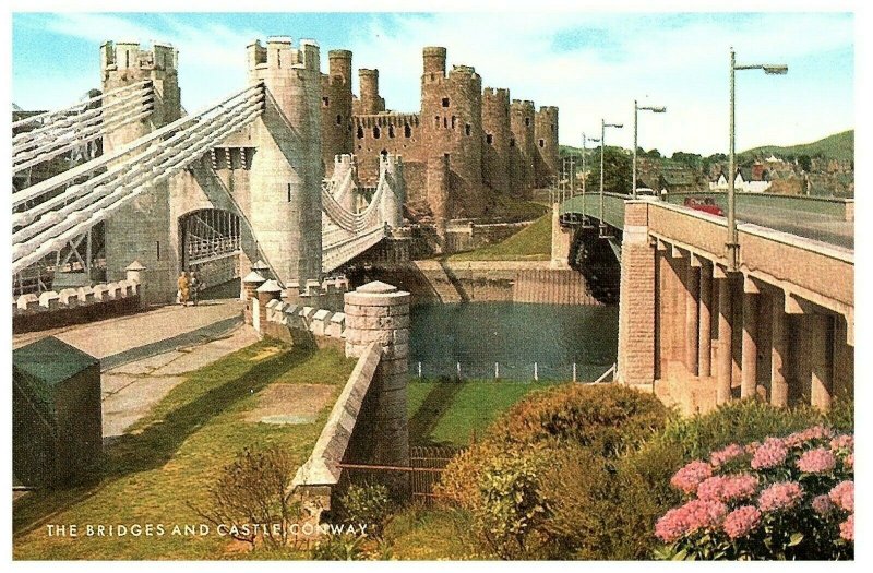 Conway Château & Pont Galles Carte