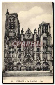 Old Postcard Bourges La Cathedrale