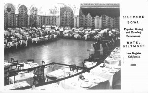 Biltmore Bowl Interior Los Angeles California 1940s RPPC Photo Postcard 8551