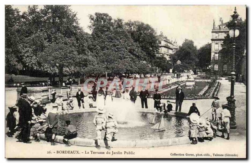 Bordeaux - Terrace of the Public Garden - Old Postcard