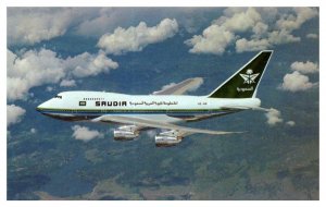 Saudi Arabian Airlines Boeing 747SP 68 Airplane Postcard