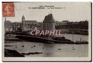 Old Postcard Saint Servan Solidor Tower