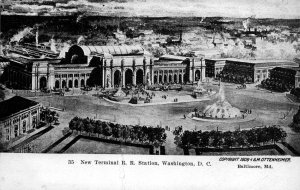 Baltimore,  Maryland - New Terminal Railroad Station - Washington D.C. - 1906