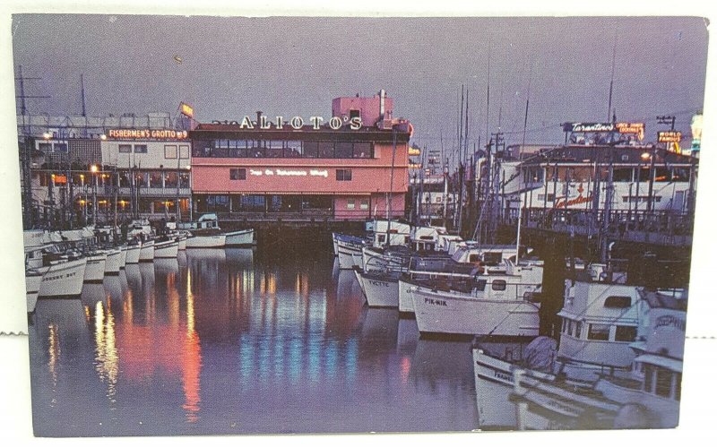 Fishermans Wharf Alitos Boats San Francisco California Vintage Postcard