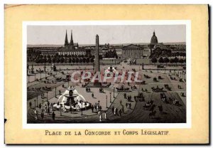 Old Postcard Place De La Concorde and the Legislature Body