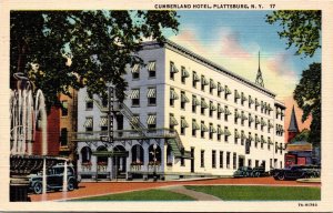 Postcard NY Plattsburg Cumberland Hotel