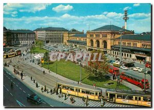 Postcard Modern Hannover Ernst August Platz und Hauptbahnhof