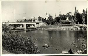 finland suomi, OULU ULEÅBORG, Bridge Scene (1955) RPPC Postcard