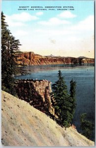 Sinnott Memorial Observation Station Crater Lake National Park Oregon Postcard