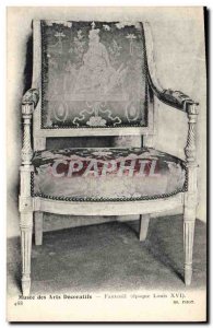 Old Postcard Musee des Arts Decorative Armchair Louis XVI