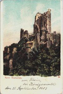 Germany Ruine Drachenfels Vintage Postcard C180