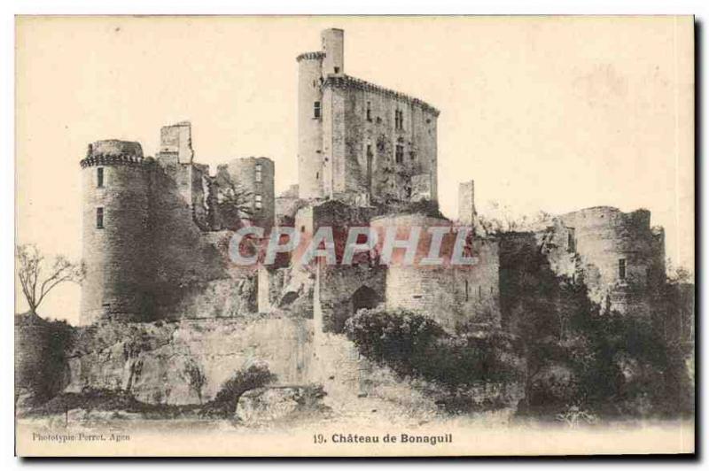 Postcard Old Chateau Bonaguil
