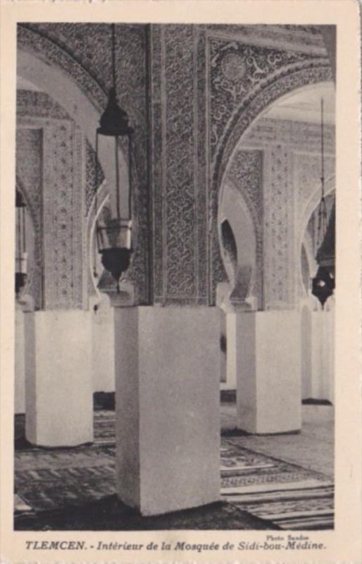 Algeria Tlemcen Interieure de la Mosquee de Sidi-bou-Medine