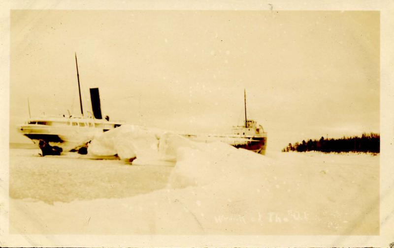 MI - Lake Superior, Keweenaw Point. Shipwreck of the Altadoc on Decembe...