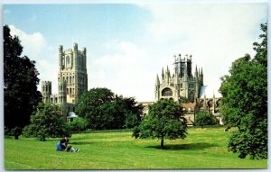 Postcard - The Cathedral from the Park - Ely, England