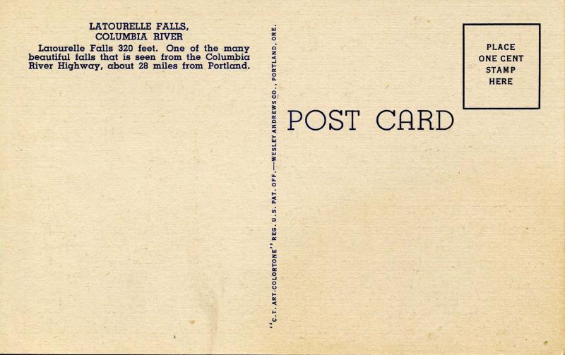 OR - Columbia River Highway. Latourelle Falls