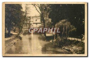 Old Postcard Chalons sur Marne Marne The Caisse Epargue view on Jard